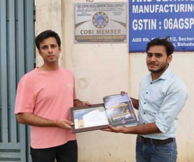 Presented Membership Certificates to the COBI Members