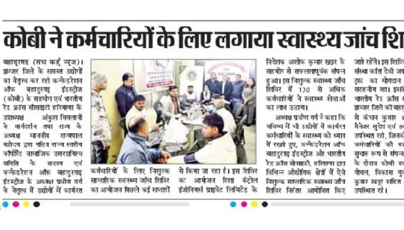 COBI Conducts Health Screening Camp for 100+ Workers