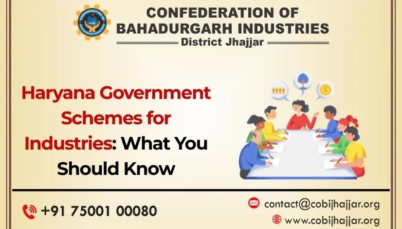 Haryana Government schemes for industries supporting business growth and investment in Haryana