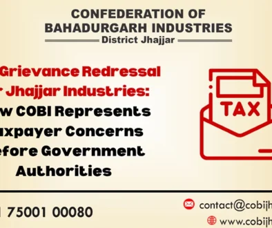 GST-Grievance-Redressal-for-Jhajjar-Industries-How-COBI-Represents-Taxpayer-Concerns-Before-Government-Authorities